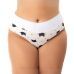 Kit 5 Calcinhas Plus Size Cós Alto Plus Fio Dental Duplo, Verônica.