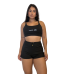 Conjunto Pijama Feminino Estilo Canelado Cropped Short ? Conforto e Estilo, Jade!