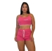 Conjunto Pijama Feminino Estilo Canelado Cropped Short ? Conforto e Estilo, Jade!