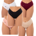 Kit 19 Calcinhas Plus Size Poliamida C&oacute;s Alto Duplo Fio Duplo, Vanuza.